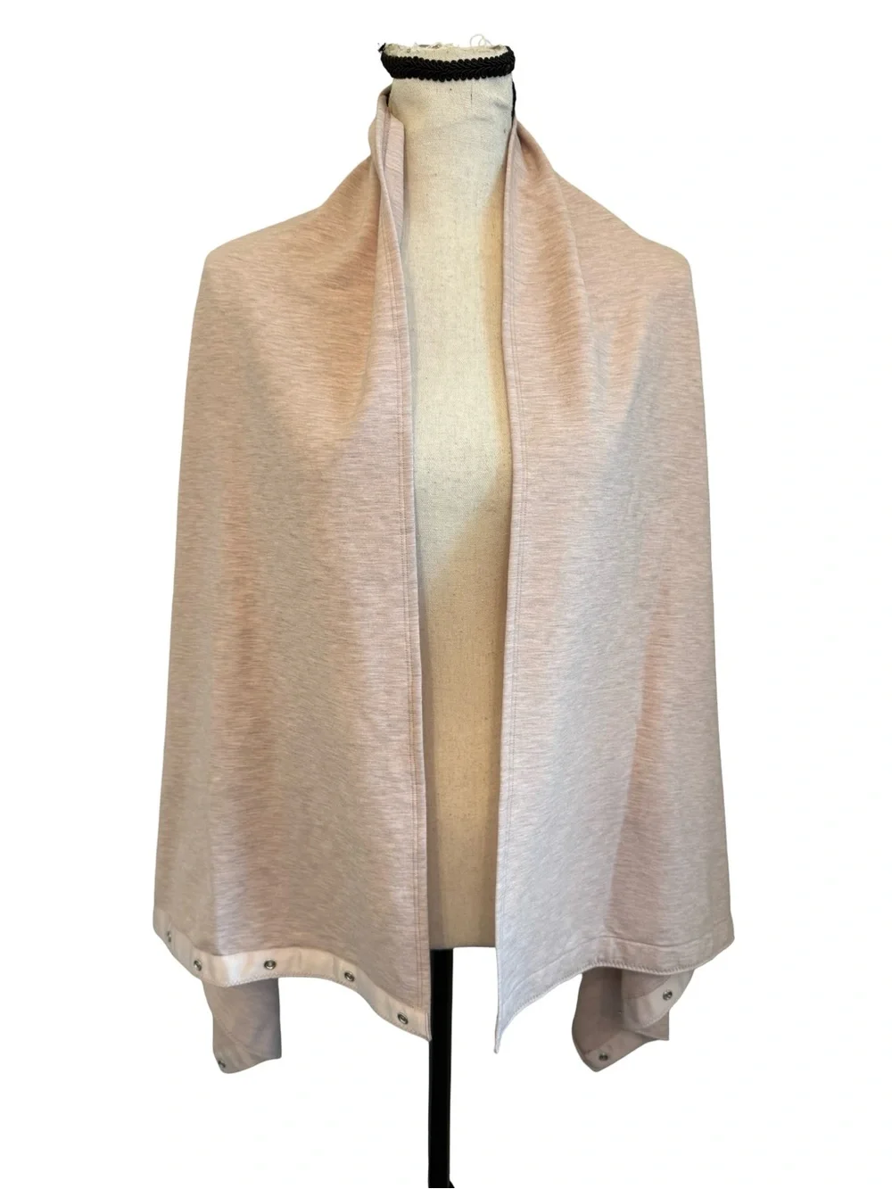 Lululemon Vinyasa Scarf Rulu Heathered Pink Gray Wrap Shawl Yoga Running